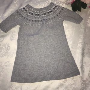 Gray sweater dress